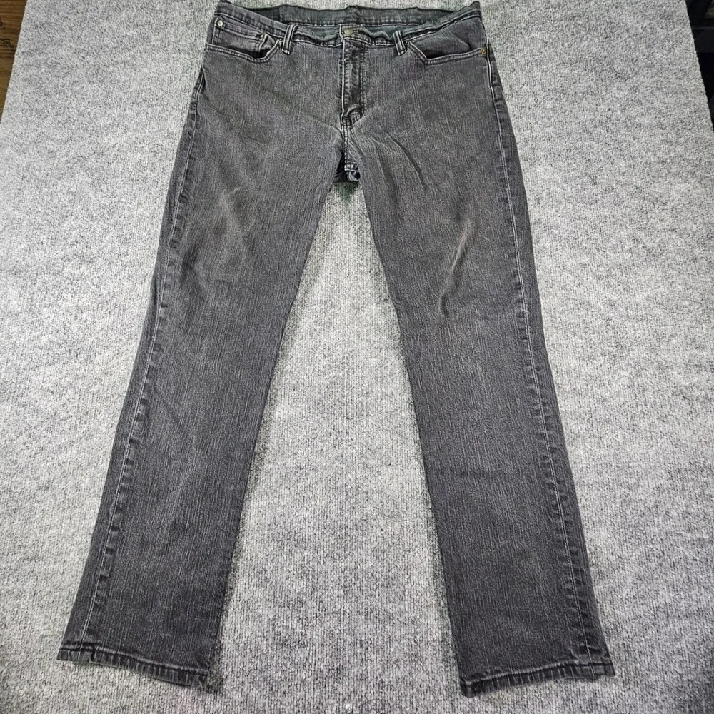 Levi's 511 Slim Fit Jeans 38x30 Faded Black Charcoal 04511-4406 Denim Mens Pants